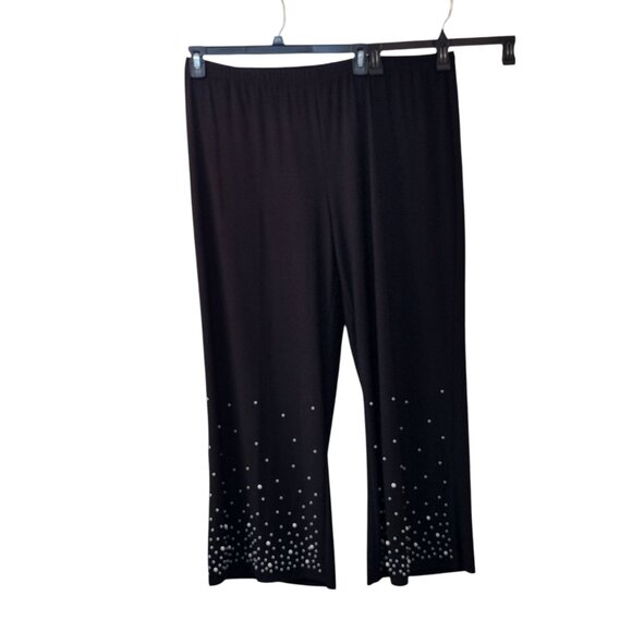 (NWT) Antthony Originals: 2-Piece Wide Leg Pull on Pant Set, Size 2X, Black - Picture 6 of 9
